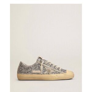 Golden Goose Silver Glitter Sneakers, never been worn